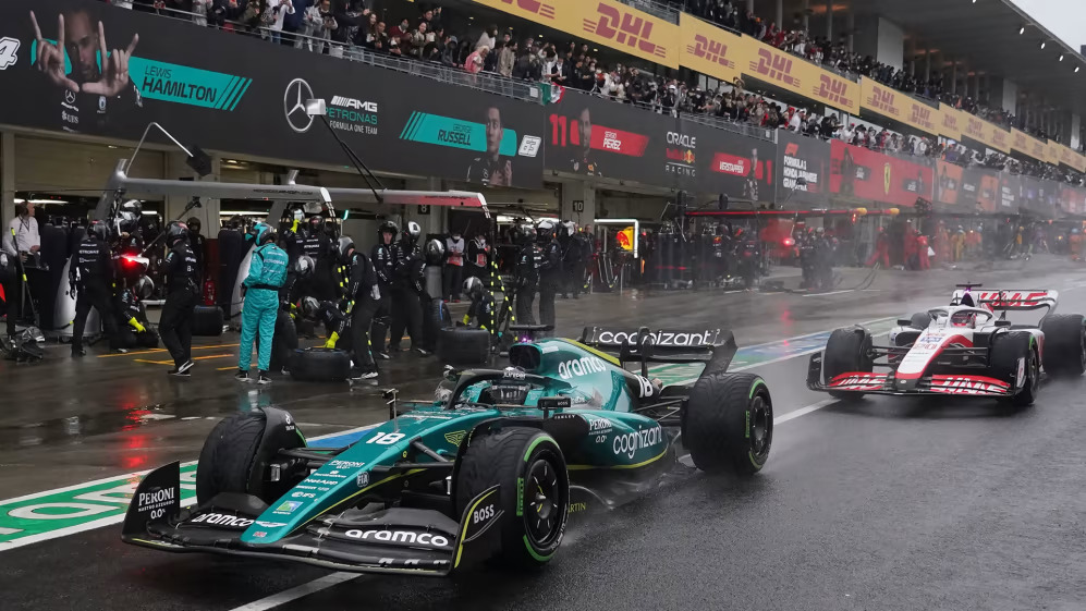 F1 Cars Leaving Garage (Taken from: www.formula1.com)